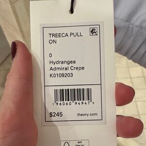 Theory Treeca Pull On Pants - Hydrangea Blue